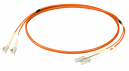 FO patch cable, LC duplex to LC duplex, 5 m, OM2, multimode 50/125 µm