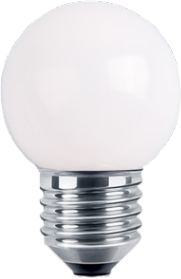 LED lamp, E27, 1 W, 59 lm, 240 V (AC), 2700 K, 200 °, warm white