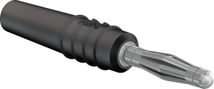 2 mm plug, solder connection, 0.5 mm², black, 22.2619-21