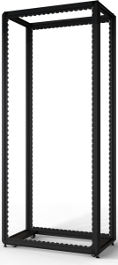 52 U cabinet rack, mobile, (H x W x D) 2450 x 600 x 1100 mm, steel, black gray, 20630-252