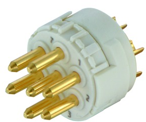 Plug contact insert, 7 pole, solder cup, straight, 09151072602