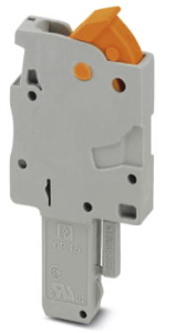 Plug, quick connection, 0.25-1.5 mm², 1 pole, 17.5 A, 6 kV, gray, 3051014