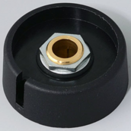 Rotary knob, 8 mm, plastic, black, Ø 40 mm, H 16 mm, A3040089