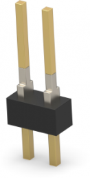 Pin header, 2 pole, pitch 2.54 mm, straight, black, 87220-2