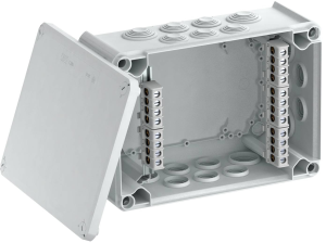 Cable junction box with 5 terminals, 16xM32, 8xM40, 35 mm², light gray