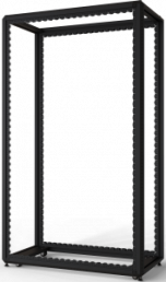 42 U cabinet rack, mobile, (H x W x D) 2000 x 600 x 1200 mm, steel, black gray, 20630-232