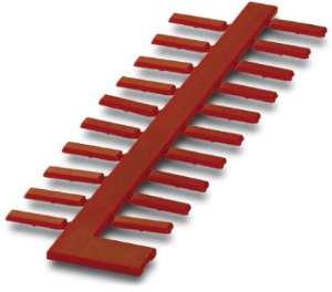 ABS sign plate, inscribable, (W x H) 4 x 15 mm, red, 1013944