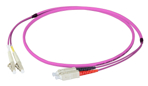 FO patch cable, LC duplex to SC duplex, 1 m, OM4, multimode 50/125 µm