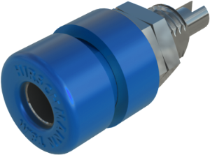 4 mm socket, screw connection, mounting Ø 8 mm, CAT O, blue, BIL 30 BL