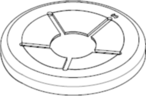 Axle retaining ring 4mm, 4.0 x 10.9 x 1.3 x 0.2 mm