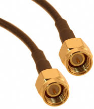 Coaxial Cable, SMA plug (straight) to SMA plug (straight), 50 Ω, RG-174/U, grommet black, 305 mm, 135101-02-12.00