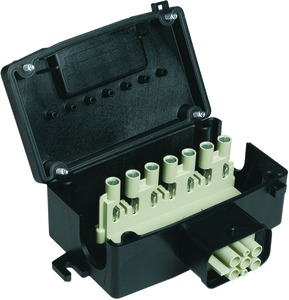 Socket contact insert, 4 pole, equipped, IDC connection, with PE contact, 09120084806