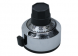 Analogue adjustment knob, 6.35 mm, 15, chrome/black