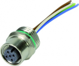 Sensor actuator cable, M12-flange socket, straight to open end, 5 pole, 0.5 m, PA, 4 A, 21033176505