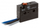 Subminiature snap-action switche, On-On, stranded wires, pin plunger, 2 N, 6 A/250 VAC, IP67