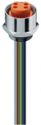 Socket, 7/8, 4 pole, crimp connection, straight, 97890