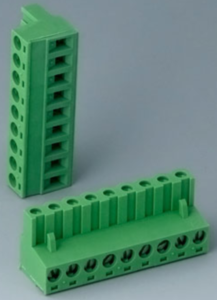 Socket header, 9 pole, pitch 5.08 mm, angled, green, B6602223