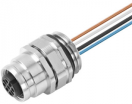 Sensor actuator cable, M12-flange socket, straight to open end, 5 pole, 1.5 m, PUR, 4 A, 1052050000
