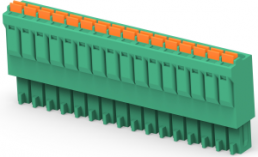 PCB terminal, 16 pole, pitch 3.5 mm, AWG 24-16, 8 A, push-in spring connection, green, 1-2350398-6