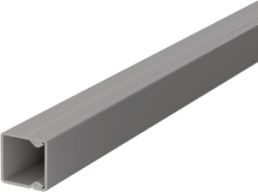 Cable duct, (L x W x H) 2000 x 17.5 x 17.5 mm, PVC, stone gray, 6025110