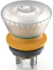 Emergency stop, rotary release, mounting Ø  16.2 mm, illuminated, 35 V, 2 Form B (N/C), 1.15.213.064/0000