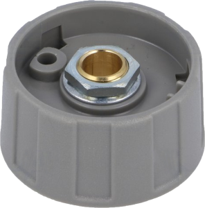 Rotary knob, 6 mm, plastic, gray, Ø 31 mm, H 15.5 mm, A2531068