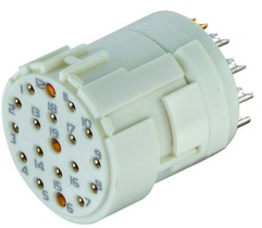 Socket contact insert, 16 pole, solder cup, straight, 09151192702