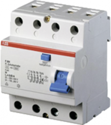 Residual current circuit breaker, 4 pole, 25 A, 30 mA, type A, 230 V