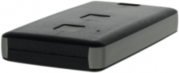 ABS remote control enclosure, (L x W x H) 71.5 x 39.3 x 11.5 mm, light gray/black (RAL 9004), 13122.23