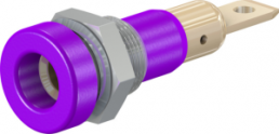 4 mm socket, flat plug connection, mounting Ø 8.3 mm, purple, 23.0190-26