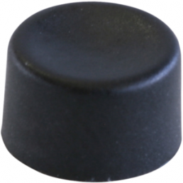 Cap, round, black, for pushbutton switch, 0862.8226