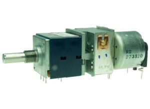Motorized dual potentiometer, 10 kΩ, 0.05 W, linear, Solder pin, 401508