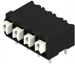 PCB terminal, 4 pole, pitch 5 mm, AWG 28-14, 10 A, spring-clamp connection, black, 1824760000