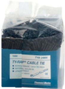 Cable tie, polyamide, (L x W) 92 x 2.3 mm, bundle-Ø 2 to 16 mm, black, UV resistant, -40 to 85 °C