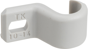 Cable clamp, max. bundle Ø 14 mm, polypropylene, gray