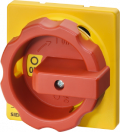 Rotary operator, selector switch red/yellow, for center-hole/front mounting