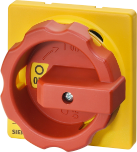 Rotary operator, selector switch red/yellow, for four-hole/front mounting, fo...