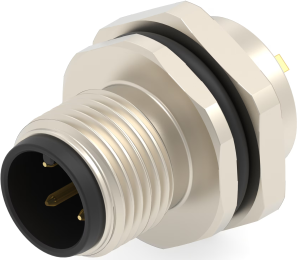 Circular connector, 4 pole, solder cup, screw locking, straight, T4132012041-000