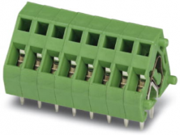 PCB terminal, 1 pole, pitch 3.81 mm, AWG 26-16, 12 A, spring-clamp connection, green, 1704978