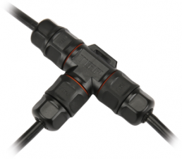 T-Cable connectors, 3-pole, 0.5 to 2.5 mm², IP68