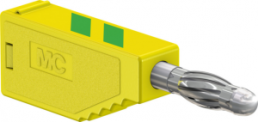 4 mm plug, solder connection, 2.5 mm², yellow/green, 22.2632-20