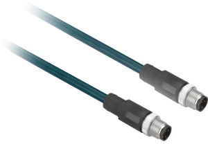 Sensor actuator cable, M12-cable plug, straight to M12-cable socket, straight, 4 pole, 2 m, PUR, 4 A, XZCR1511041C2