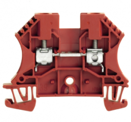 Through terminal block, screw connection, 0.5-4.0 mm², 2 pole, 32 A, 8 kV, red, 1020140000