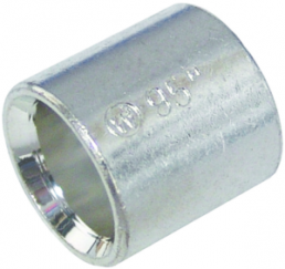 Butt connector, uninsulated, 0.5-1.0 mm², silver, 7 mm