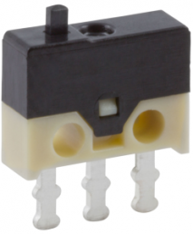 Ultraminiature snap-action switche, On-On, solder connection, pin plunger, 0.9 N, 0.05 A/30 VDC, IP40