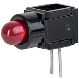LED signal light, red, 10 mcd, Mounting Ø 7.8 mm, pitch 2.5 mm, LED number: 1