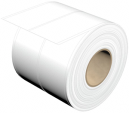 Polyvinyl chloride Label, (L x W) 30 m x 38 mm, white, Roll with 30 pcs