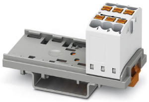 Distribution block, push-in connection, 0.14-4.0 mm², 6 pole, 24 A, 8 kV, white, 3273012