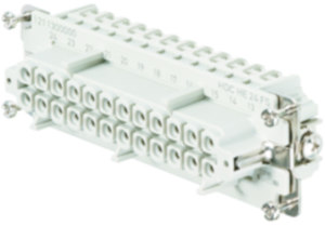 Socket contact insert, 8, 24 pole, equipped, screw connection, with PE contact, 1211300000