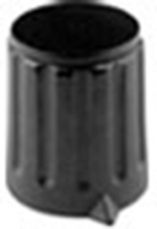 Pointer knob, 3 mm, plastic, black, Ø 12 mm, H 14 mm, 4307.3131